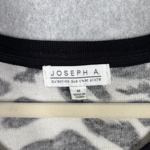 Vintage 90s Joseph A Cardigan Sweater Medium Leopard Animal Thin Mob Twee 80s - Picture 4 of 10